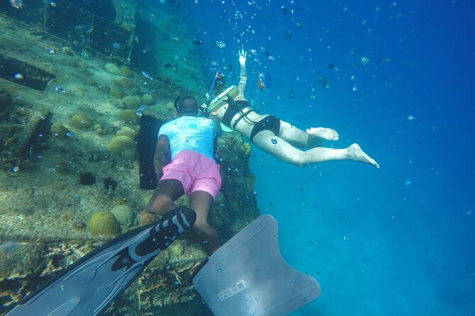 Barbados Shore Excursion: Carlisle Bay Turtle & Shipwreck - Getting in and out of the water takes some planning