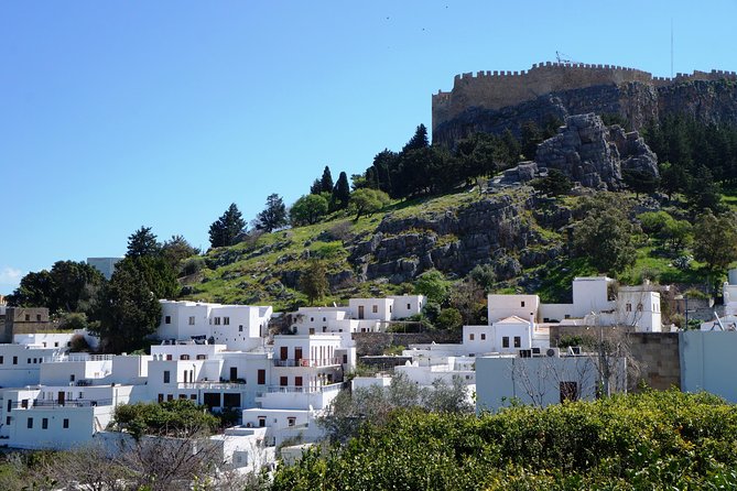BEST OF RHODES ISLAND - PRIVATE TOUR - SHORE EXCURSION - FULL DAY - 4 People - Lindos Beach and the white village