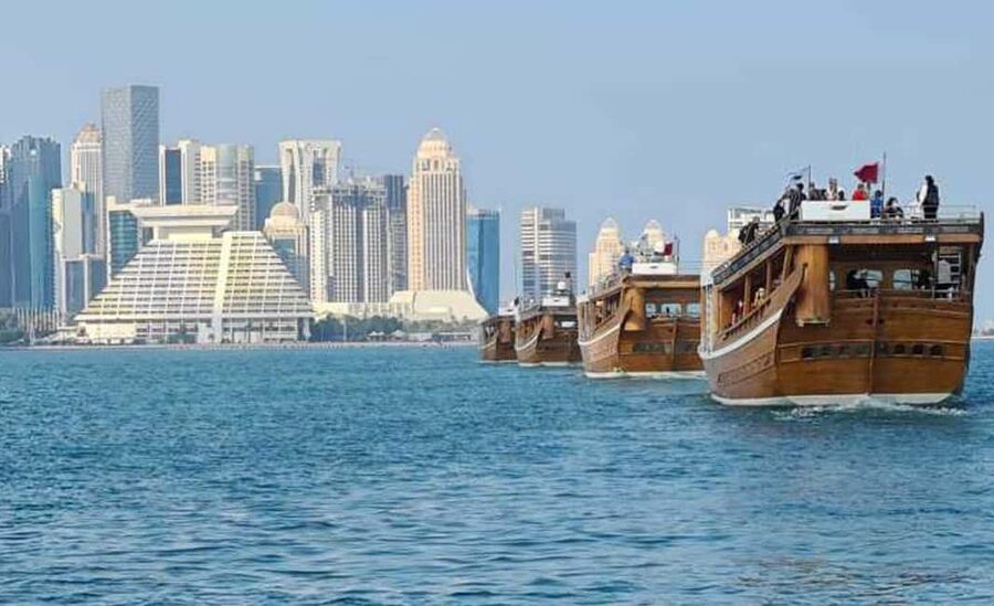 Doha City Tour & Dhow Boat AIDA/MSC/COSTA/CRUISE Passenger - Doha Corniche and the West Bay skyline