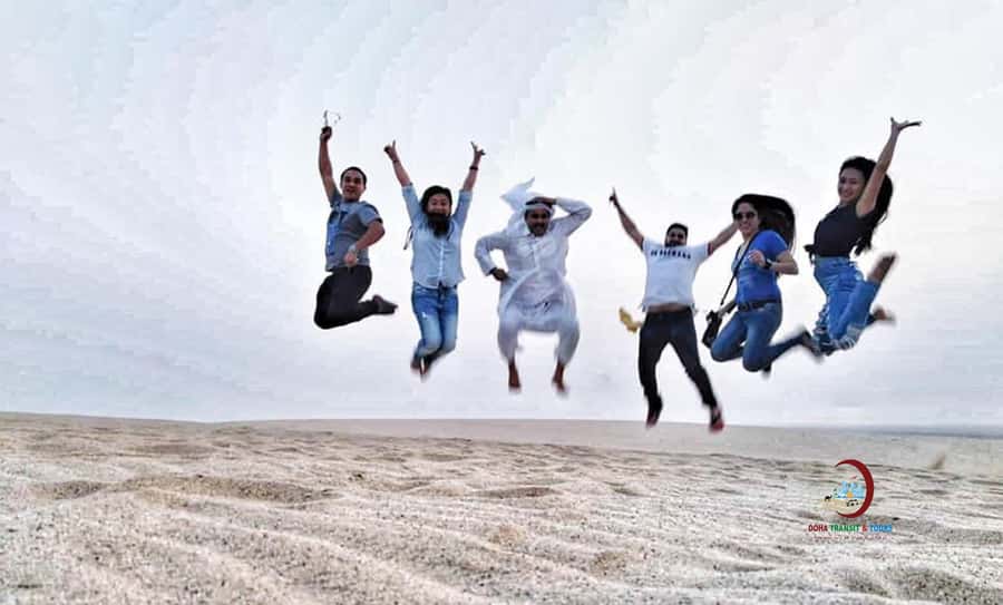 Doha: Half Day Desert Safari From Airport/Hotel/Cruise Port - Sandboarding on the golden dunes