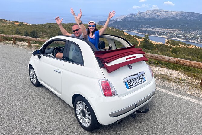 Drive by cabriolet from Marseille cruise port to cassis - Route des Crêtes and Cap Canaille