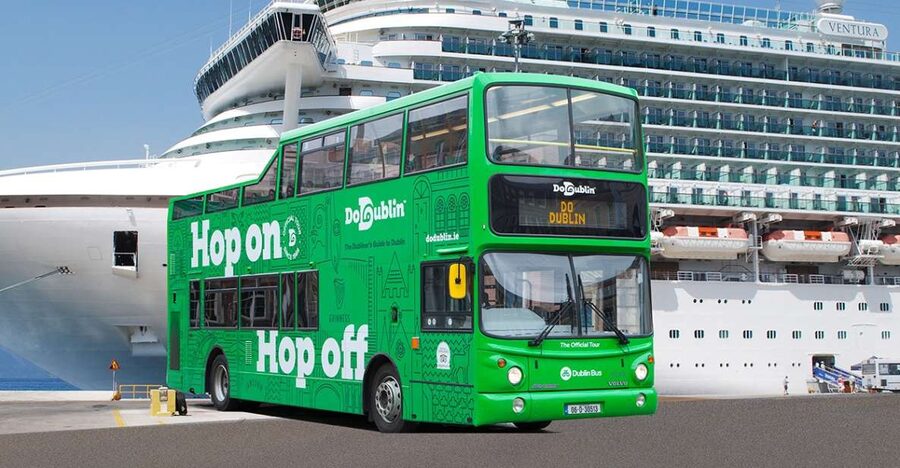 Dublin: Cruise Excursion Hop-On Hop-Off Tour & Rail Ticket - The central route, from O’Connell Street to Trinity College
