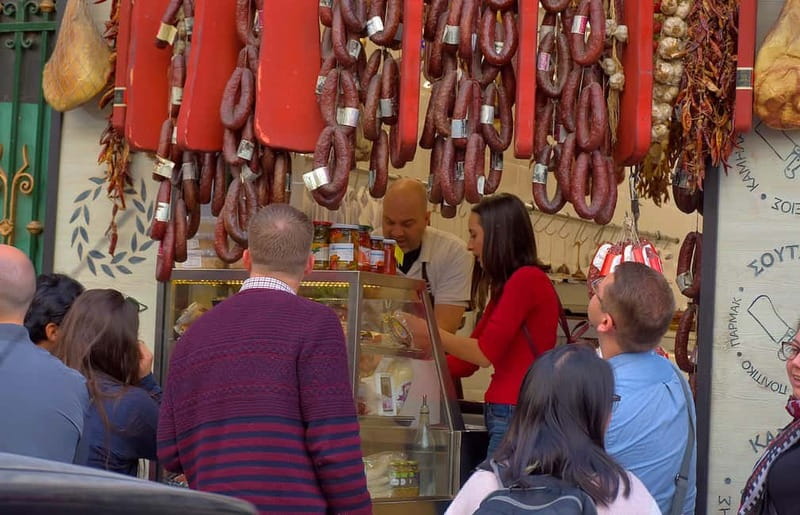 From Cruise Ship Port: Greek Food Tour + Free Time in Athens - Syntagma Square sets up the food walk