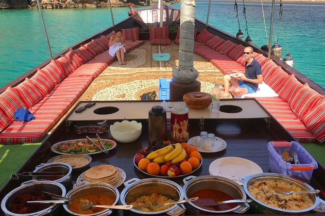 Full Day Dhow Cruise to Khor Sham with lunch & Snorkeling (Shore excursions) - Sailing past Telegraph Island