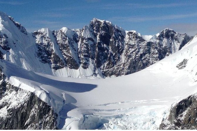 Helicopter to a Dogsledding Experience with a Glacier Landing - The return flight over the Juneau Icefield