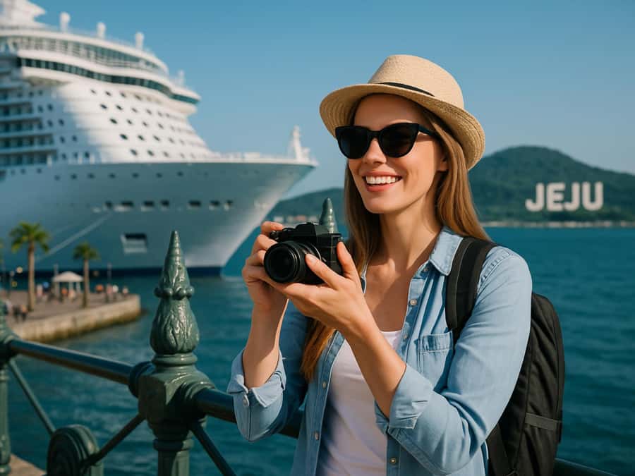 Jeju Island: Full Day Tour for Cruise Ship Passengers - The Gangjeong route: Hallasan, waterfalls, cliffs, and Olle Market