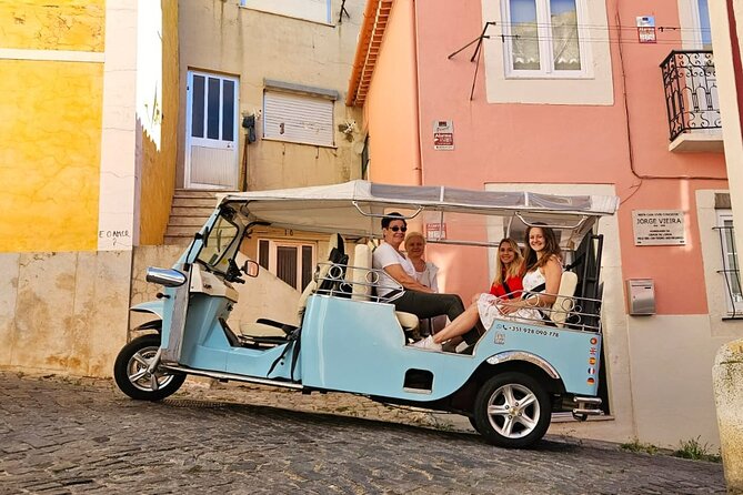 Lisbon Early Morning TukTuk Tour with hotel or cruise ship pickup - Praça do Comércio and the final view at São Pedro de Alcântara