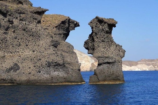 Private Luxury Santorini Catamaran Cruise with Port Pickup - Palea Kameni brings the warm-spring stop