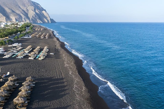 Santorini 8-Hour Private Tour with Hotel & Cruise Port Pickup - Perissa or Perivolos is your best chance to slow down
