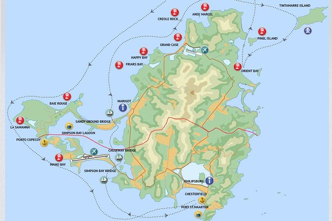 Speed Boat & Snorkeling Tour Pinel & Tintamarre Islands for CRUISE SHIP GUESTS - Cruising the coast toward Maho Beach