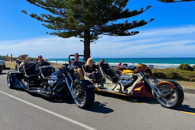 TAURANGA SHORE EXCURSION: Epic 25 min V8 Trike tour of Mt Maunganui & Tauranga - A short ride with a big engine