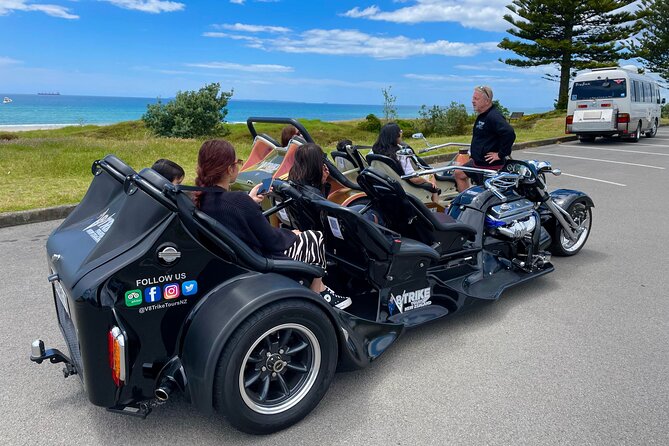TAURANGA SHORE EXCURSION: Epic 25 min V8 Trike tour of Mt Maunganui & Tauranga - Why the group price can work well