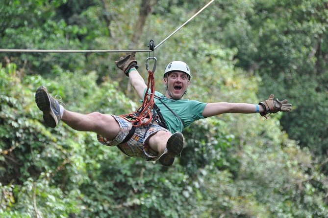 Zipline Canopy Tour & Tortuguero Canal Boat tour. Shore Excursion from Limon - The Tortuguero Canal at water level